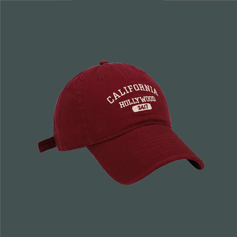 Retro Letter Embroidery Baseball Caps For Women Men Summer Sport