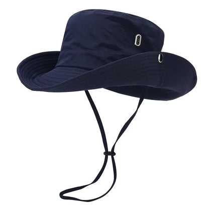 Summer Men Bucket Hat Outdoor UV Protection Wide Brim Hunting Hiking Hat