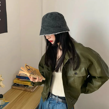 Irregular Brim Cowboy Caps for Women