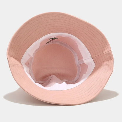 Four Seasons Cotton Rose Embroidery Bucket Hat