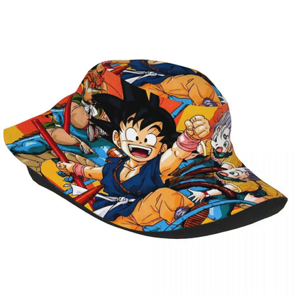 Goku Dragon Ball Bucket Hats for Woman Summer Travel Anime Manga