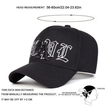 Unisex Gothic LA Embroidery Baseball Caps Spring Autumn