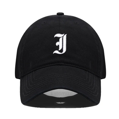 Old English Letter A-Z Embroider Baseball Cap For Men Women