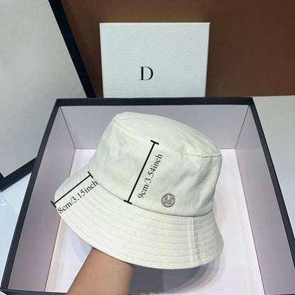 Japanese Niche Luxury Designer Letter M Bucket Hats