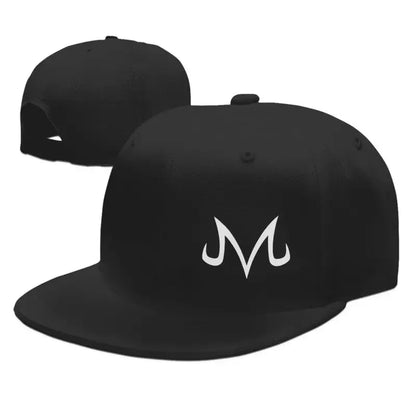 Majin Buu Print Hip Hop Flat Bill Caps Unisex Adjustable Snapback Caps Skateboard Hats