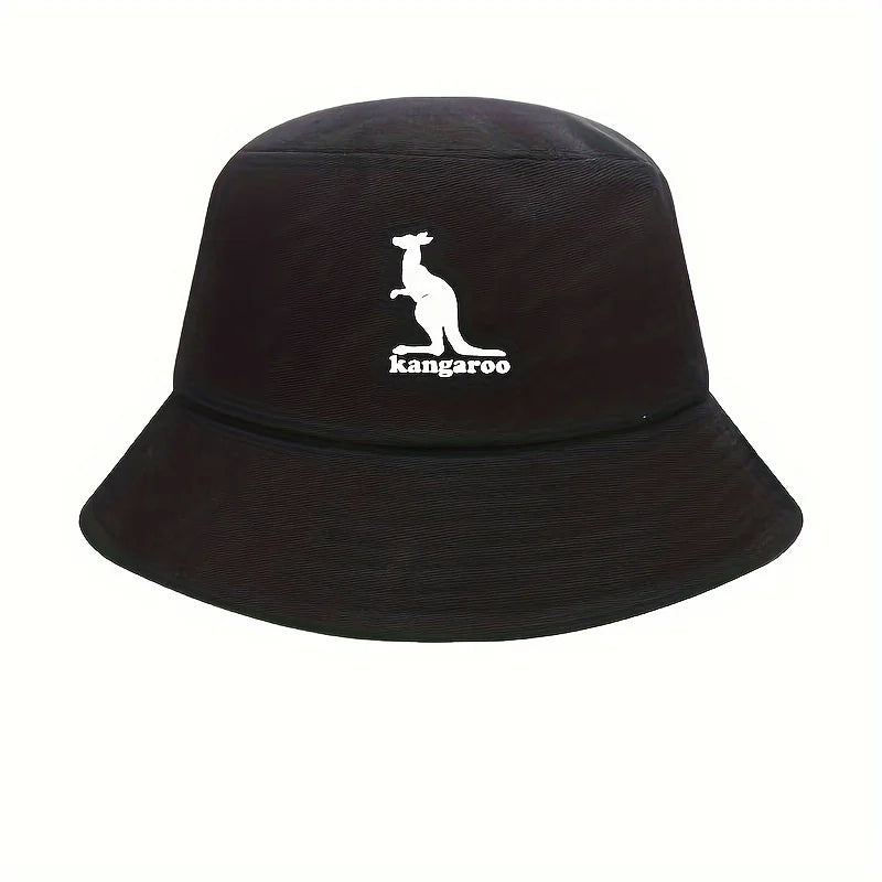 100% Cotton Men's and Women's Fashion Animal Kangaroo Printed Bucket Hat