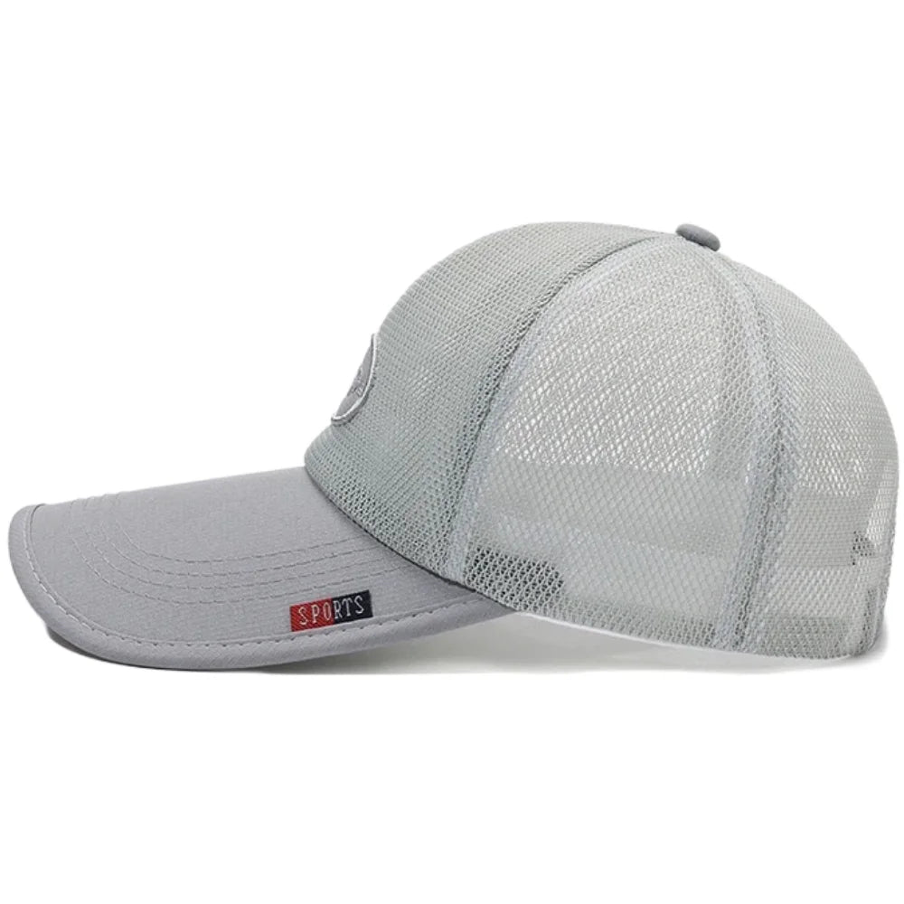 Unisex Long-Brim Mesh Baseball Cap For Men Female