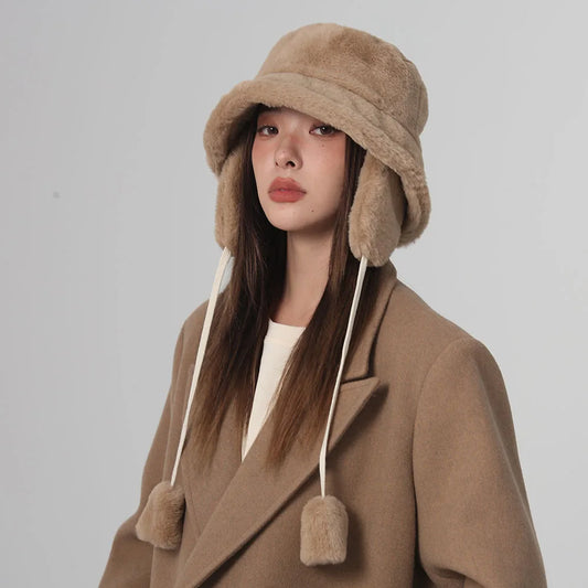 Bomber Winter Warm Bucket Hat Hats For Women Golf Cap