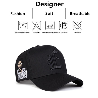 Unisex E Embroidery Baseball Caps Spring Autumn Outdoor Sports Cap