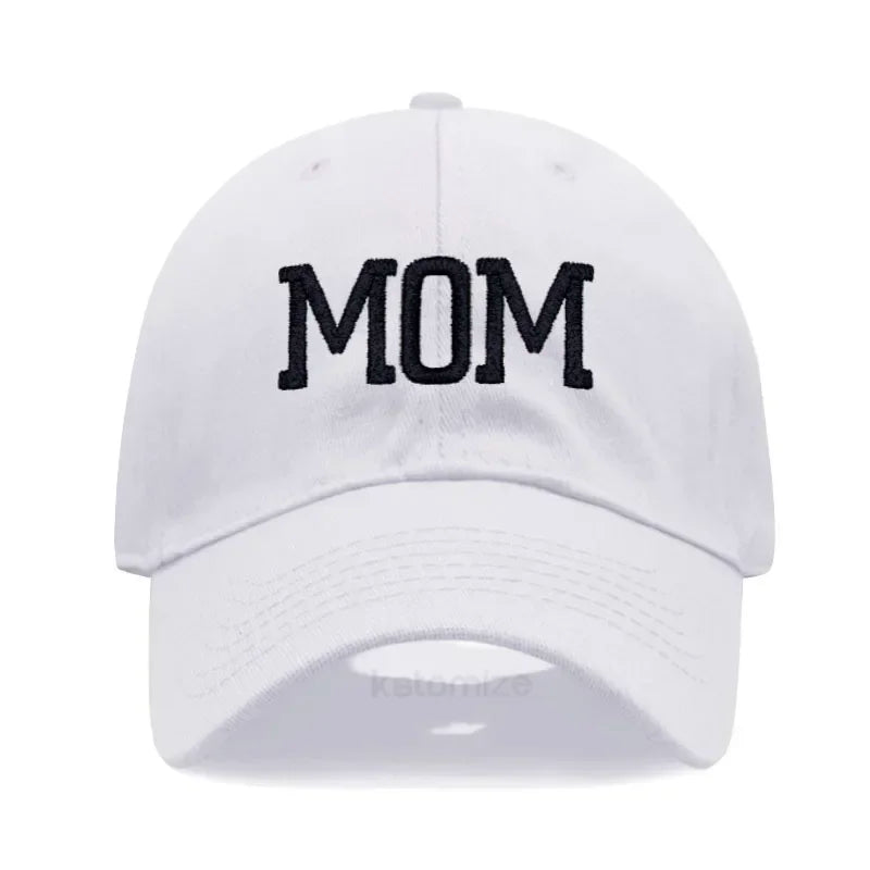 DAD MOM Embroidery Pure Cotton Baseball Cap Fashion Sport Golf Caps Sun Hat
