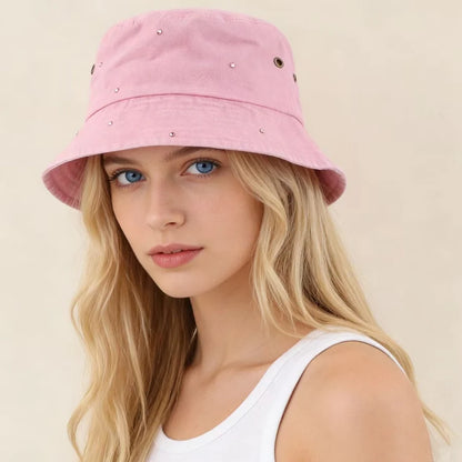 New Fashion Rhinestone Fisherman Hat Women