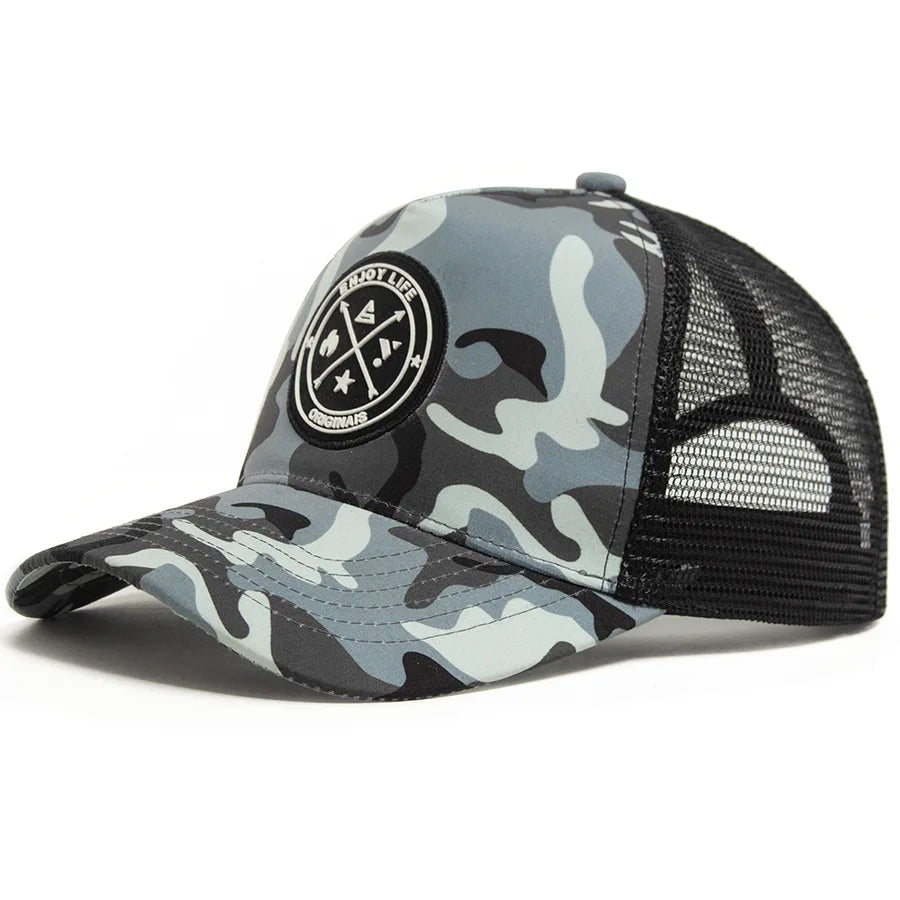 Enjoy Life Letter Patch Baseball Hat