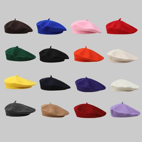 Berets Hat Autumn Winter Warm Wool Berets Hat