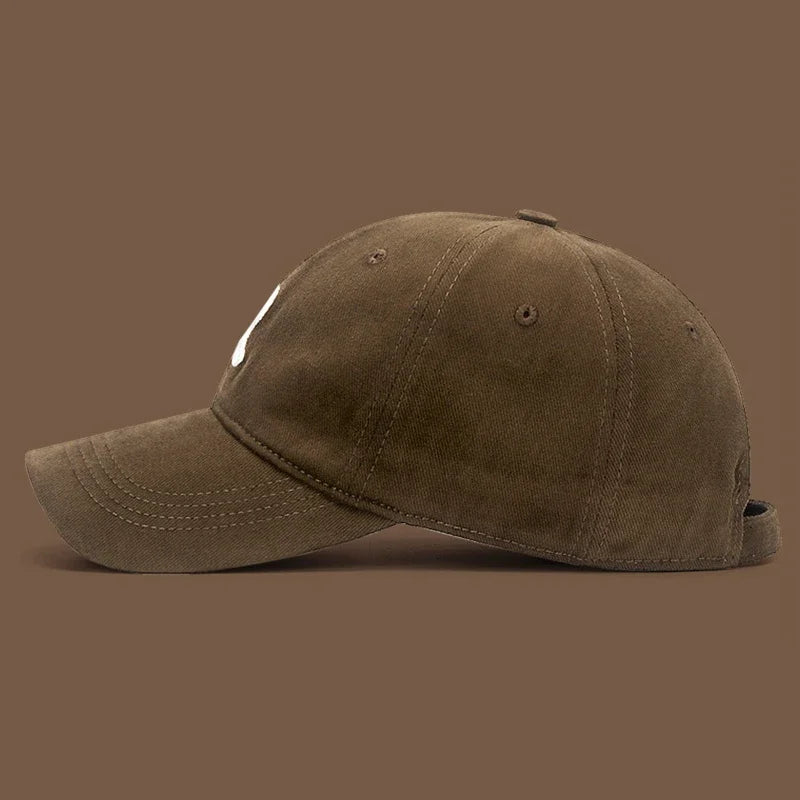 Unisex Korean Version Big Head Circumference Three-Dimensional R Letter Cotton Embroidered Baseball Cap