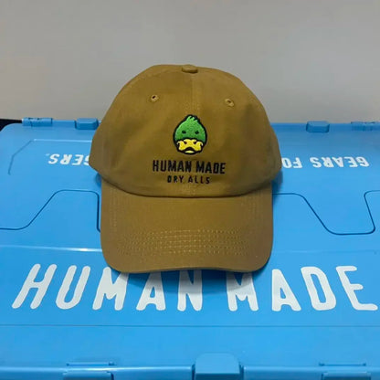HUMAN MADE Cartoon Animal Head Baseball Cap Japanese Street Spring Summer Unisex Sun Peaked Hat Daily