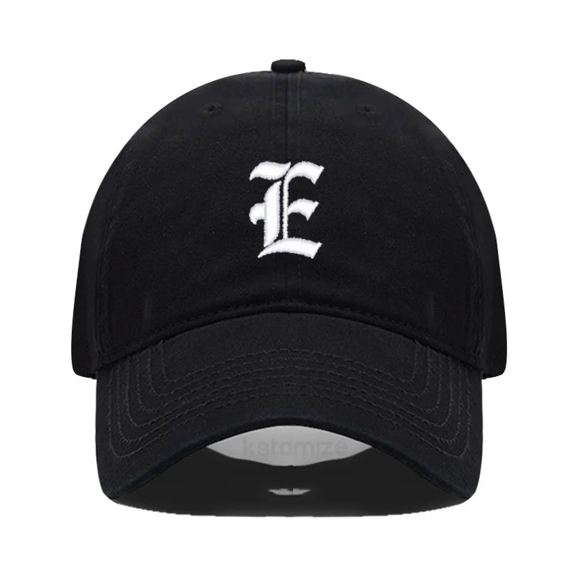 Old English Letter A-Z Embroider Baseball Cap For Men Women