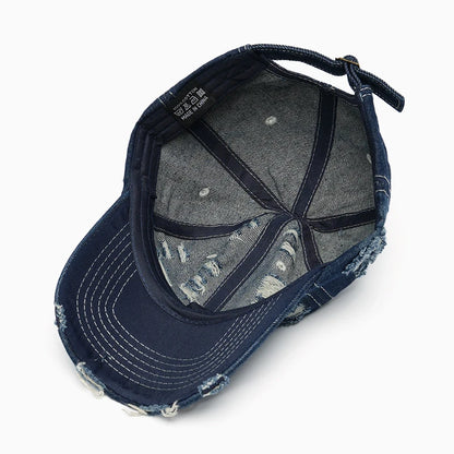 Spring And Summer Soft Top Distressed Washed Baseball Cap