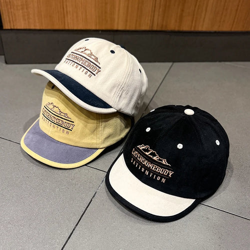 Quick-Drying Unisex Retro Baseball Cap With Adjustable Short Brim