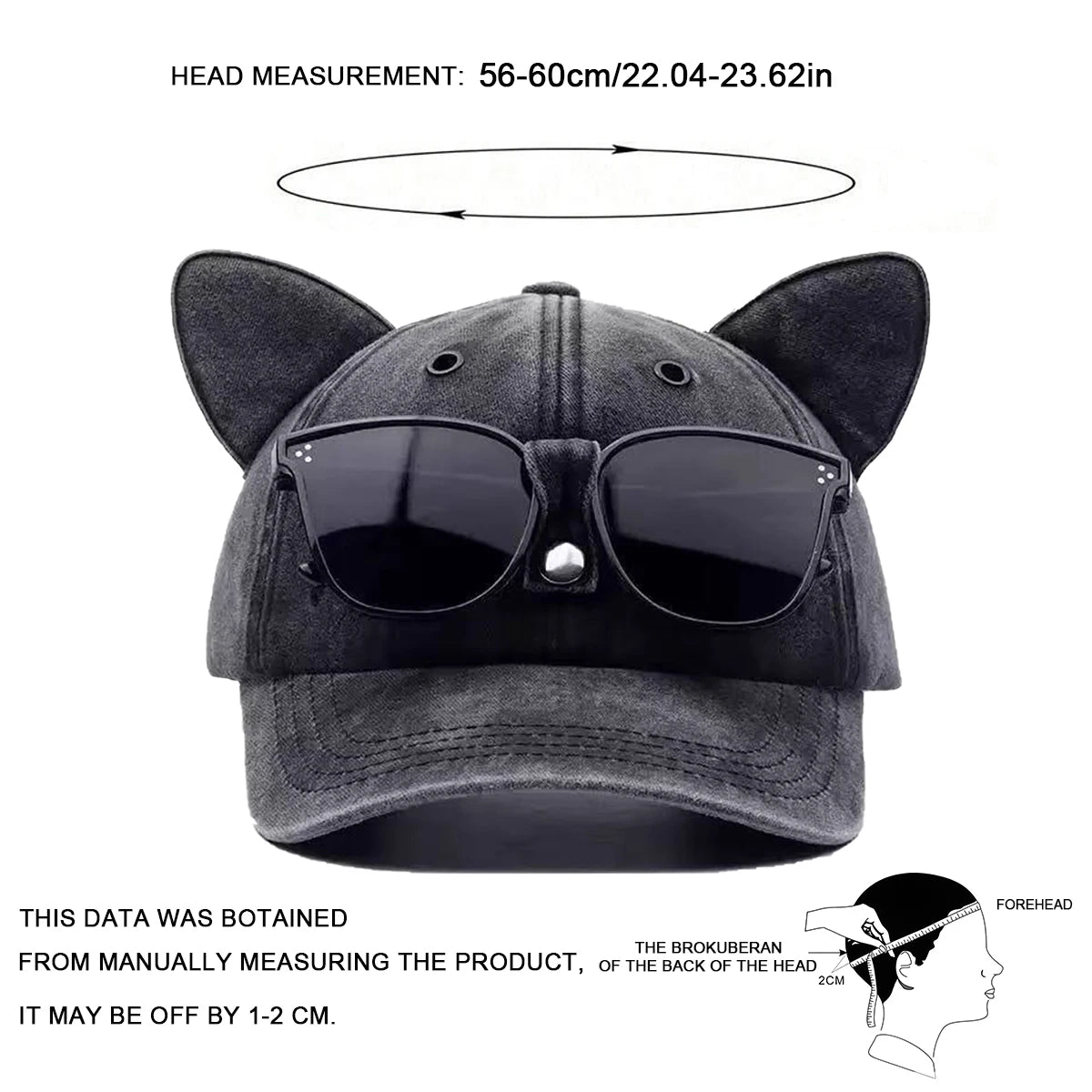 Unisex Personality Cat Ear Baseball Caps Spring Autumn