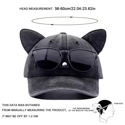 Unisex Personality Cat Ear Baseball Caps Spring Autumn