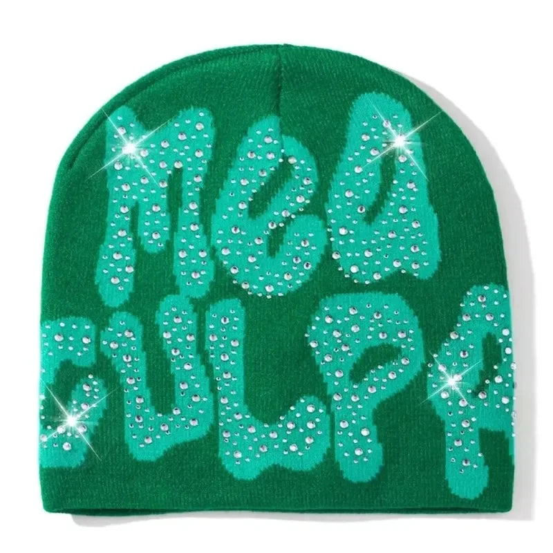 Soft Stretch Knitted Slouchy Cap For Casual Spring & Autumn Wear