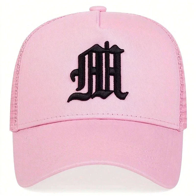 Unisex Personality M Letter Embroidery Baseball Net Caps Spring Summer