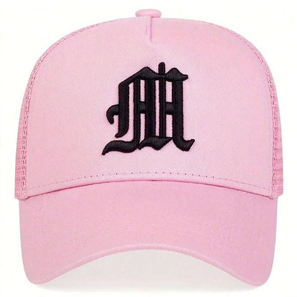 Unisex Personality M Letter Embroidery Baseball Net Caps Spring Summer