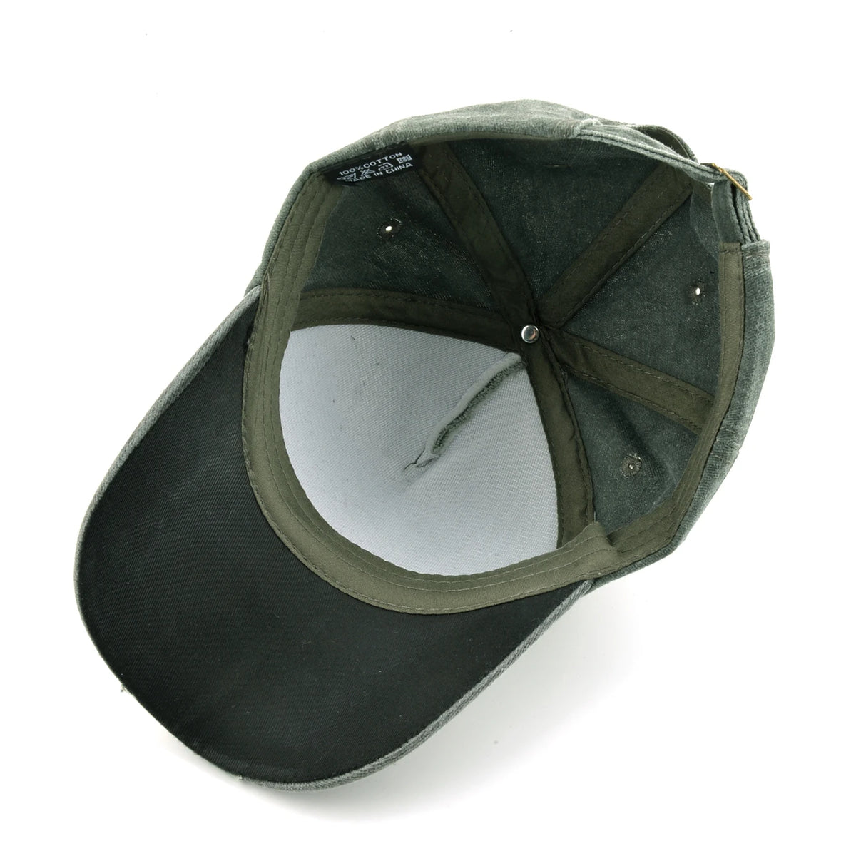 Vintage Denim Baseball Cap With Embroidery Animals