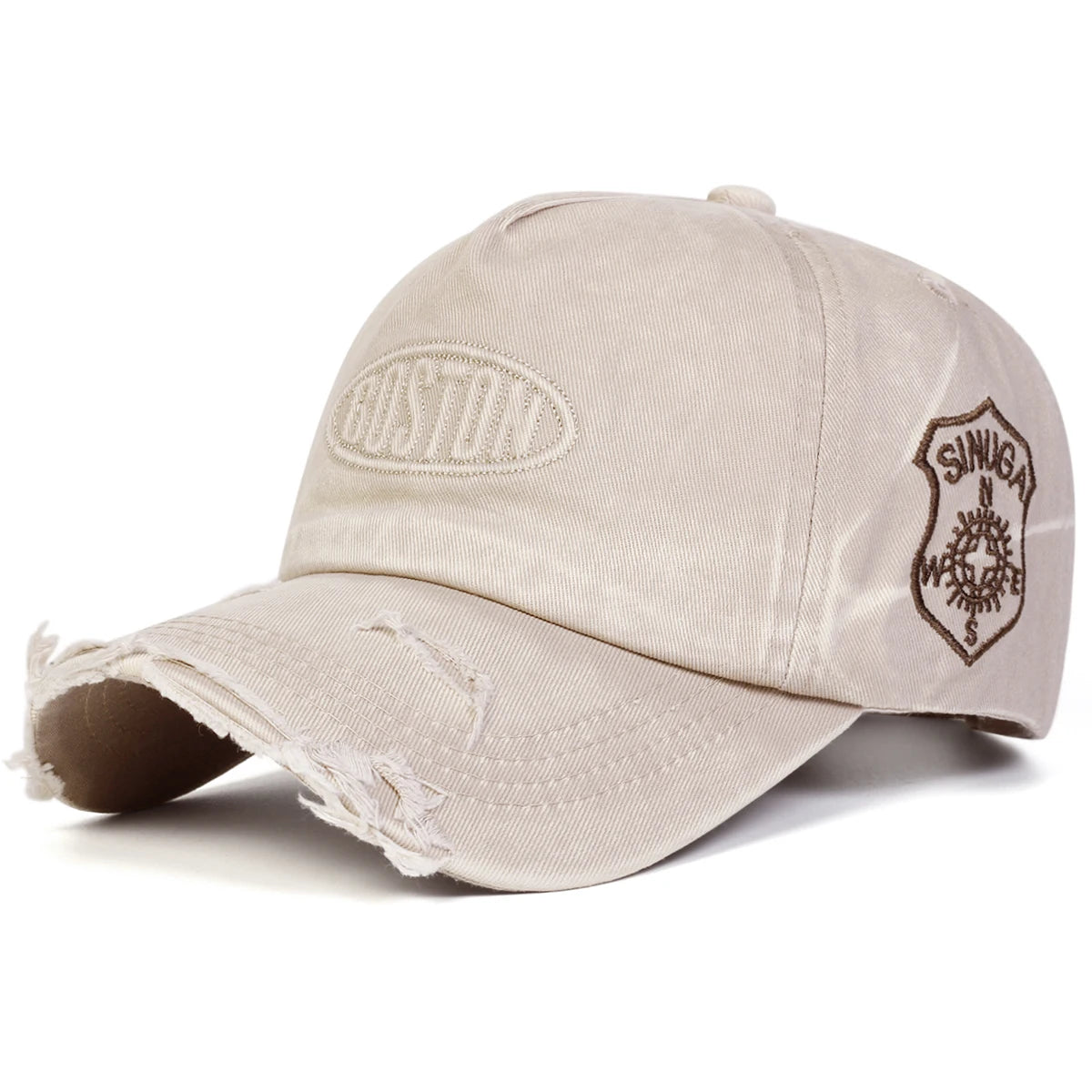 Unisex Boston Hole Washing Embroidery Baseball Caps Spring Autumn