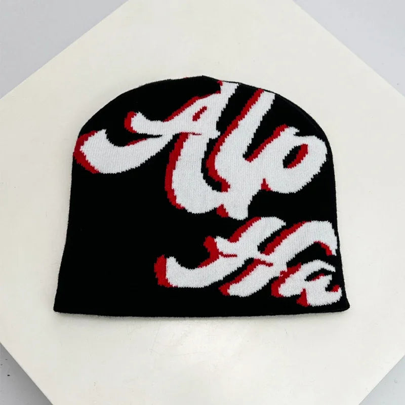 Autumn And Winter Niche Letter Wool Knitted Hats