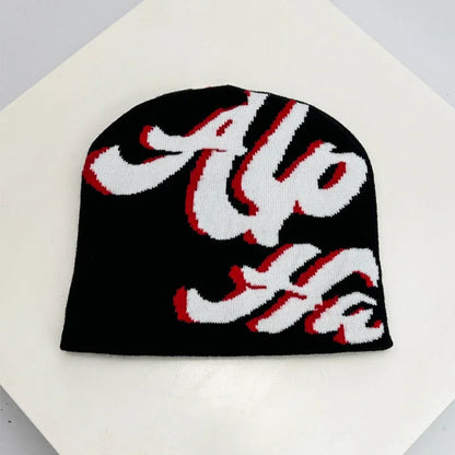 Autumn And Winter Niche Letter Wool Knitted Hats