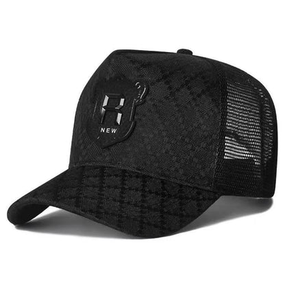 Unisex R Letter Embroidery Baseball Net Caps Spring Summer