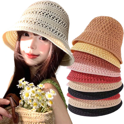 Summer Knitted Breathable Sun Protection And Sunshade Hat