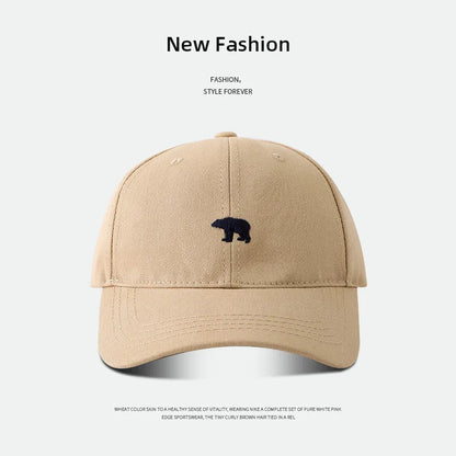 Stylish Bear Embroidered Baseball Cap Sun Protective Breathable Adjustable Ideal Casual Hat Unisex Baseball Cap