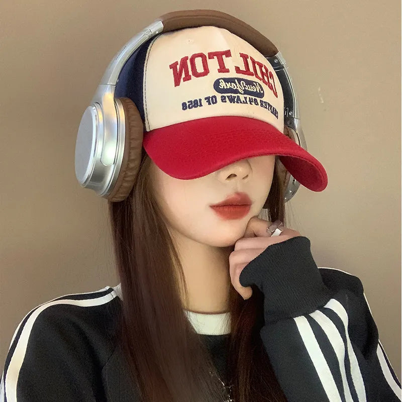 Letter Embroidery Baseball Cap Women Man