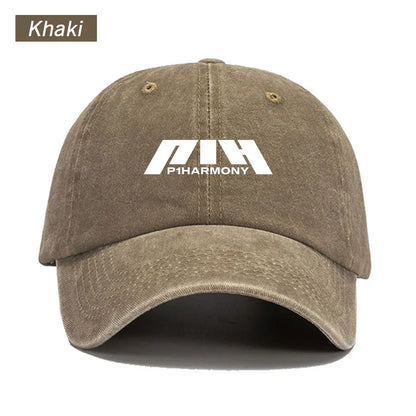 Baseball Cap Washed Printed Trucker Style Unisex