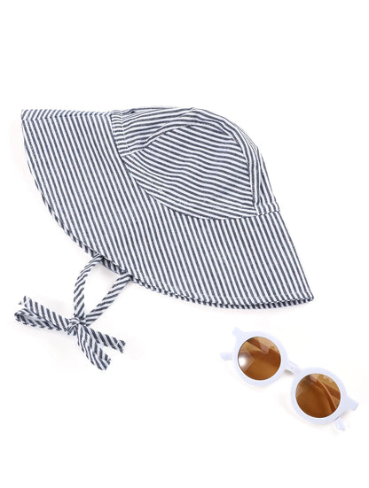Spring/Summer Stripe Printing Kid Sun Hat