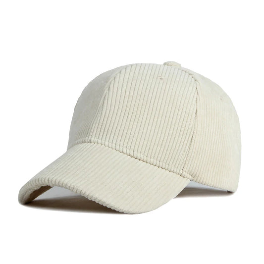 Solid Color Autumn and Winter Corduroy Baseball Cap for Men and Women