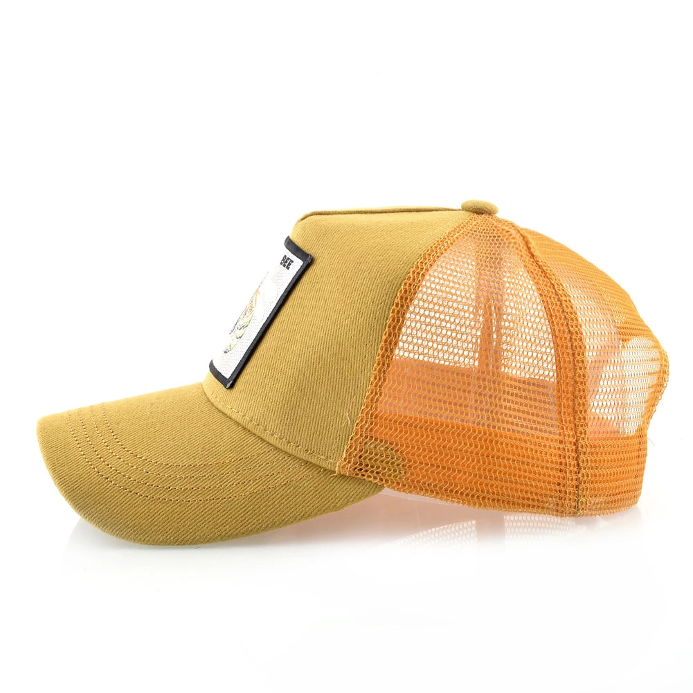 Fashion Unisex Baseball Cap With Embroidery With Bee Patch Men's