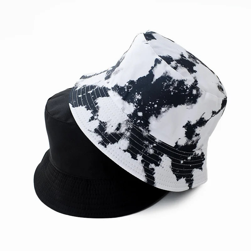Street Graffiti Men's Bucket Hat Double-Sided Hip Hop Outdoor