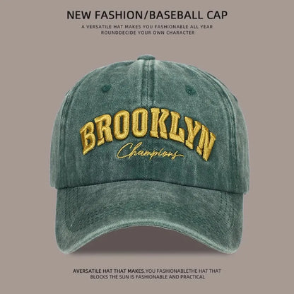 Brookklyn Alphabet 3D Letter Embroidery Baseball Hat Hip-Hop Men Women