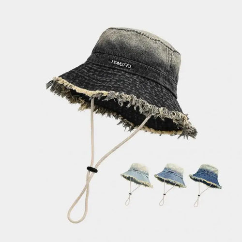 Women's Vintage Washed Denim Bucket Hat