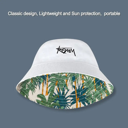 Summer Basin Cap Hip Hop Hat Double Sided Bucket Hat Fishing Fisherman Hat Pattern Packable Sun Protection