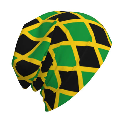 Jamaica Flag Printed Warm Soft Knitted Hat Lightweight Casual Hat
