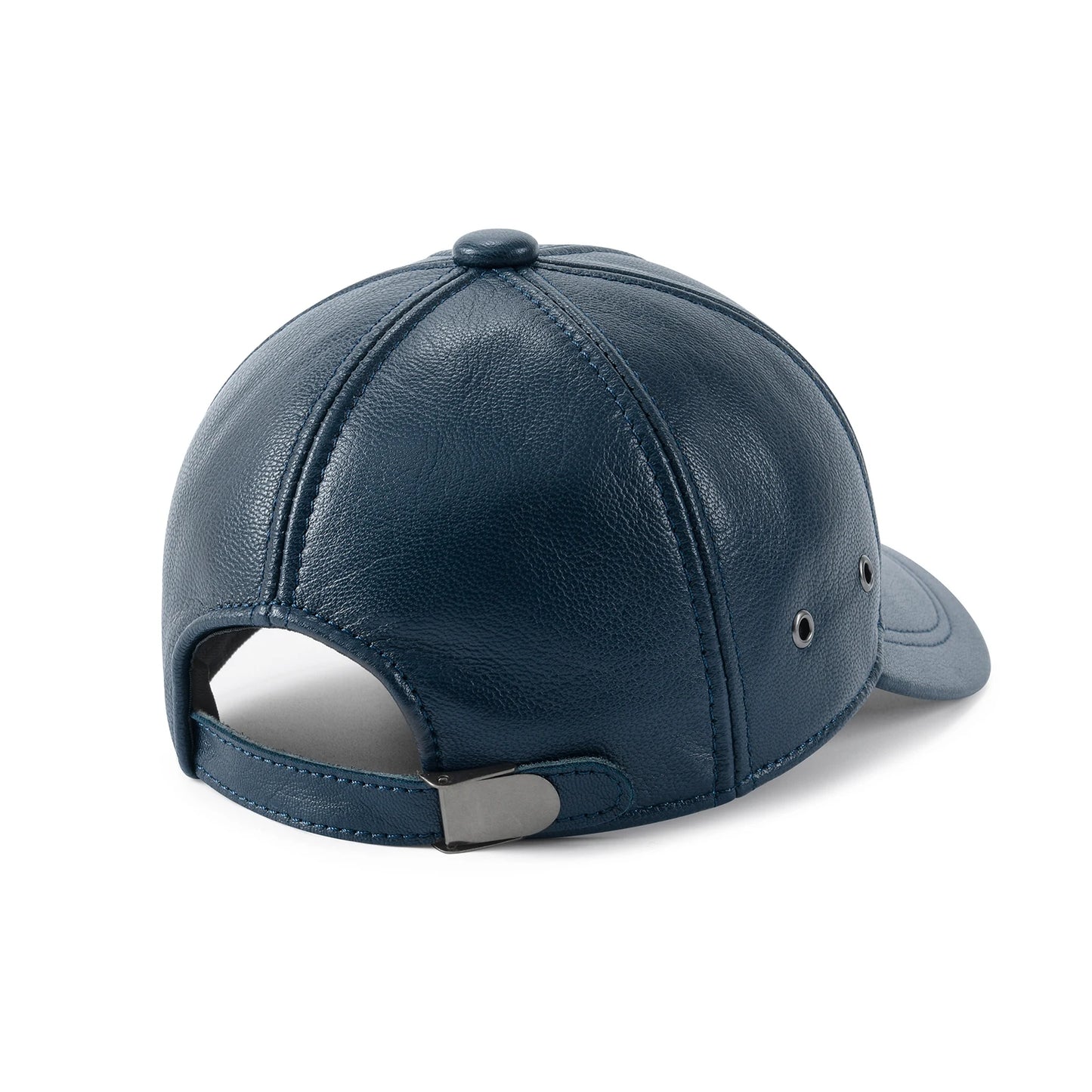 Men's Adjustable Baseball Cap Winter Driving Hunting Fishing Hat Genuine Leather Ivy
