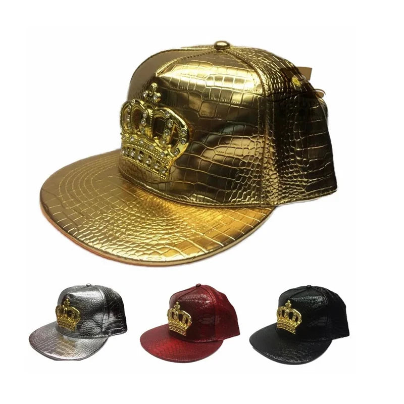 Doitbest Fashion Leather Autumn Brand Metal Crowne Europe Baseball Cap