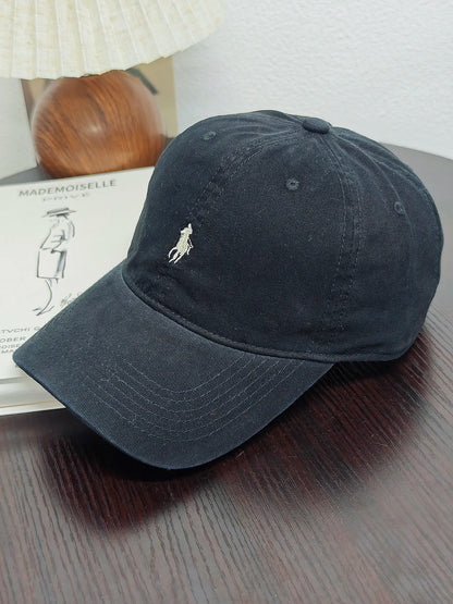 New Trendy Pony Embroidered Baseball Cap Showing Face Small Leisure Sports Cap