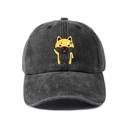 Cute Cartoon Animal Character Graphic Baseball Cap Vintage Washed Adjustable Unisex Dad Hat Casual Gift