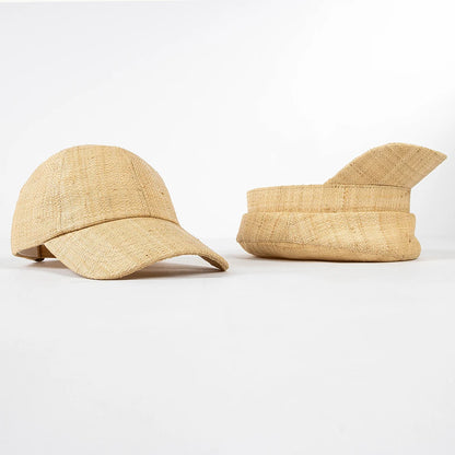 Natural Raffia Straw Baseball Cap Women Straw Cap For Summer