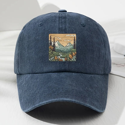 Baseball Cap, Landscape Print, Retro Men's and Women's